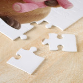 Cute Chill Capybara with Teddy Bear Jigsaw Puzzle Legpuzzel (Zijkant)