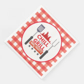 Cute chill en grill party bbq servet (Hoek)