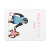 Cute chimp Moederdag magnet voor tante Magneet (Horizontaal)