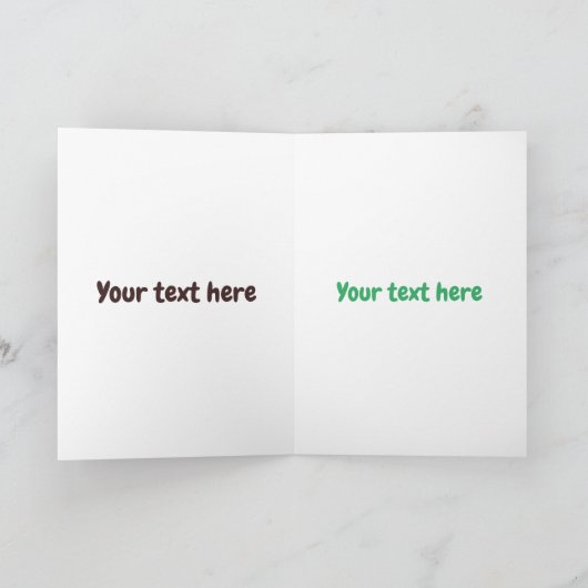 Cute chimpansee in oerwoud hangende cartoon kaart (Binnen)