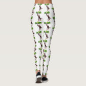 Cute chimpansee in oerwoud hangende cartoon leggings (Achterkant)