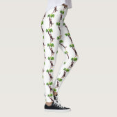 Cute chimpansee in oerwoud hangende cartoon leggings (Rechts)