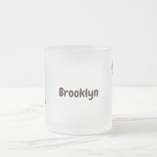 Cute chimpansee in oerwoud hangende cartoon matglas koffiemok (Center)