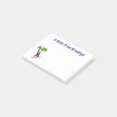 Cute chimpansee in oerwoud hangende cartoon post-it® notes (Schuin)