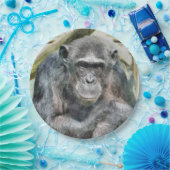 CUTE CHIMPANZEE PAPIEREN BORDJE (Feest)