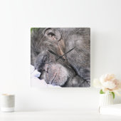 CUTE CHIMPANZEE VIERKANTE KLOK (Huis)