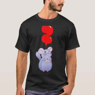 Cute Chinchilla 2e Birthday Kinder ballondeel T-shirt