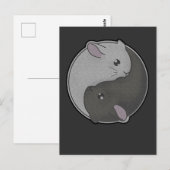 Cute Chinchilla Gift Yin Yang Rodent Pet Taoism Briefkaart (Voorkant / Achterkant)