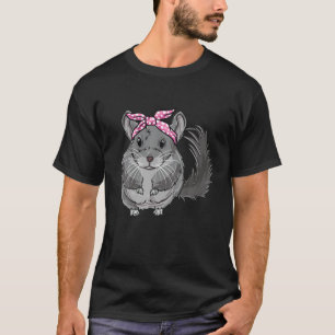 Cute Chinchilla met hoofdband - Ik hou van mijn Ch T-shirt