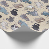 Cute Chinchilla Scatter Cute Animals Cadeaupapier (Hoek)