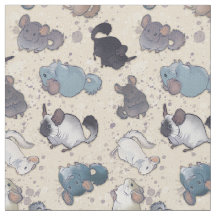 Cute Chinchilla Scatter Cute Animals op Cream