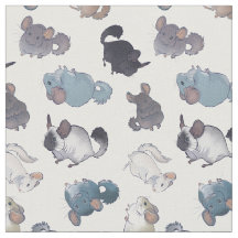 Cute Chinchilla Scatter Cute Animals op wit