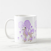 Cute Chinese Crested Lavender Koffiemok (Links)