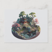 Cute Chinese Fantasy 3D Landscape Briefkaart (Voorkant)