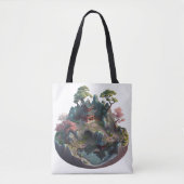 Cute Chinese Fantasy 3D Landscape Canvas tas (Voorkant)