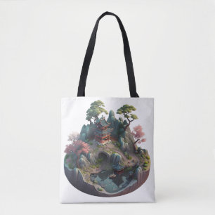 Cute Chinese Fantasy 3D Landscape Canvas tas