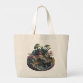 Cute Chinese Fantasy 3D Landscape Jumbo Tas (Achterkant)