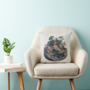 Cute Chinese Fantasy 3D Landscape Pillow Kussen