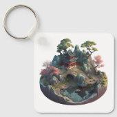 Cute Chinese Fantasy 3D Landscape Sleutelhanger (Voorkant)