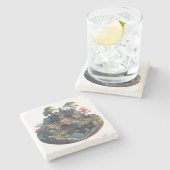 Cute Chinese Fantasy 3D Landscape Stone Onderzette Stenen Onderzetter (Zijkant)