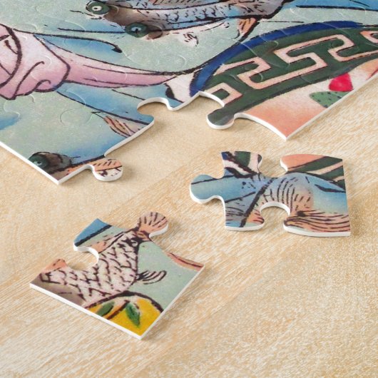 Cute Chinese Laughing Good Luck Buddha op red Legpuzzel (Zijkant)