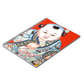 Cute Chinese Laughing Good Luck Buddha op red Notitieboek (Linkerzijde)
