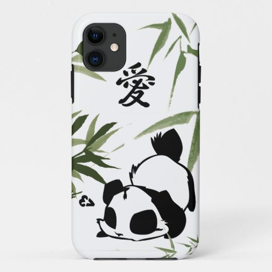 Cute Chinese Love Panda with Bamboe Case-Mate iPhone Case (Achterkant)