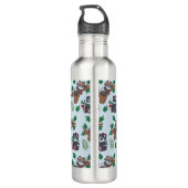 Cute Chinese Pandas Pattern Monogram Waterfles (Achterkant)