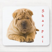 Cute Chinese Shar Pei Puppy Mousepad Muismat (Voorkant)