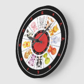 Cute Chinese Zodiac Circle Wall klokken (Hoek)