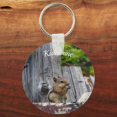Cute Chipmunk Animal Photo Sleutelhanger (Voorkant)