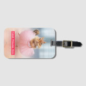 Cute Chipmunk Ballerina in tutu bij Dance Studio Bagagelabel (Voorkant (horizontaal))