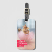Cute Chipmunk Ballerina in tutu bij Dance Studio Bagagelabel (Voorkant (verticaal))