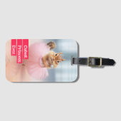Cute Chipmunk Ballerina in tutu bij Dance Studio Bagagelabel (Voorkant (horizontaal))