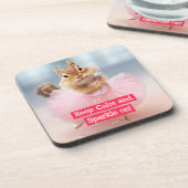 Cute Chipmunk Ballerina in tutu bij Dance Studio Bier Onderzetter (Linkerzijde)