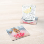 Cute Chipmunk Ballerina in tutu bij Dance Studio Kartonnen Onderzetters (Insitu)