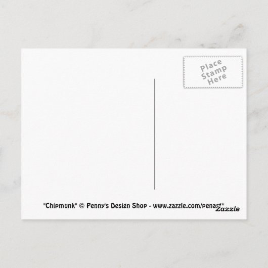 Cute Chipmunk Briefkaart (Achterkant)