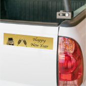 Cute Chipmunk Happy Nieuwjaar Bumpersticker (Op Truck)