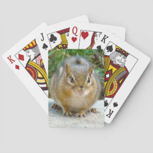 Cute Chipmunk heeft zijn oog op jou Speelkaarten