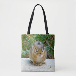 Cute Chipmunk heeft zijn oog op jou Tote Bag