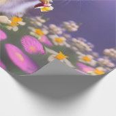 Cute Chipmunk in Flowers Cadeaupapier (Hoek)