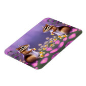 Cute Chipmunk in Flowers Magneet (Linkerzijde)