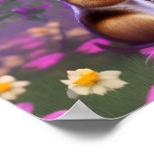 Cute Chipmunk in Flowers Poster (Hoek)