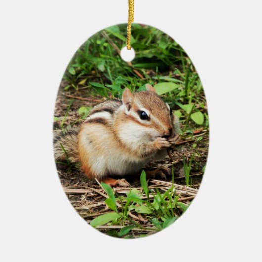 Cute Chipmunk Keramisch Ornament (Voorkant)