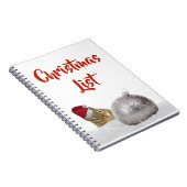 Cute Chipmunk-kerstlijst Notitieboek (Rechterzijde)
