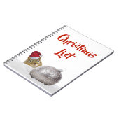 Cute Chipmunk-kerstlijst Notitieboek (Linkerzijde)