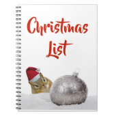 Cute Chipmunk-kerstlijst Notitieboek (Voorkant)