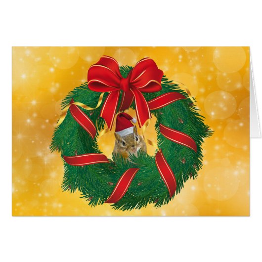 Cute Chipmunk Kerstmis (Voorkant Horizontaal)