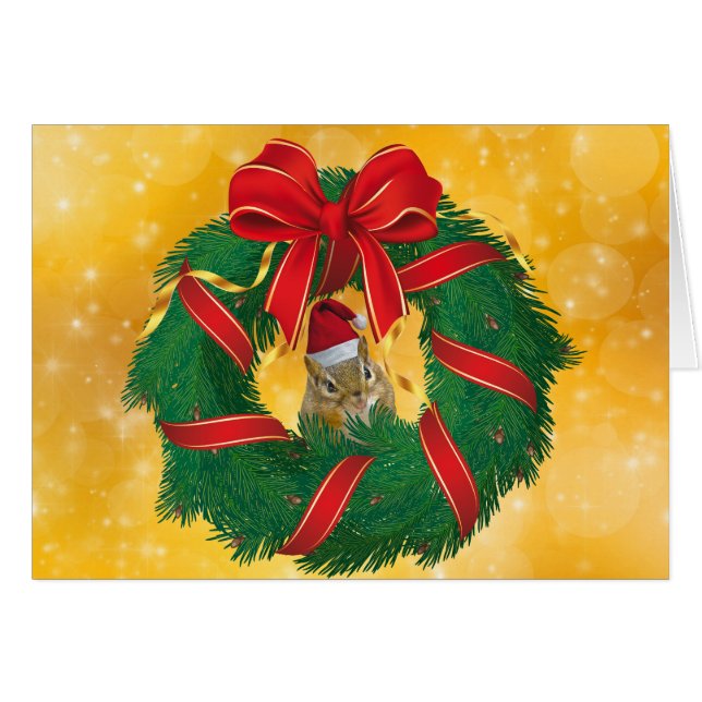 Cute Chipmunk Kerstmis (Voorkant Horizontaal)