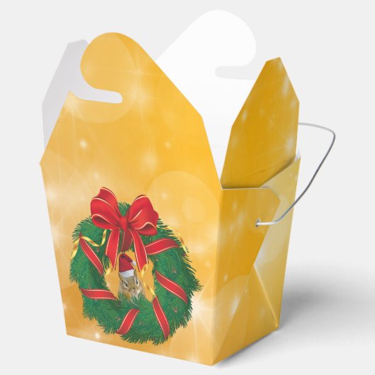 Cute Chipmunk Kerstmis Bedankdoosjes (Geopend)